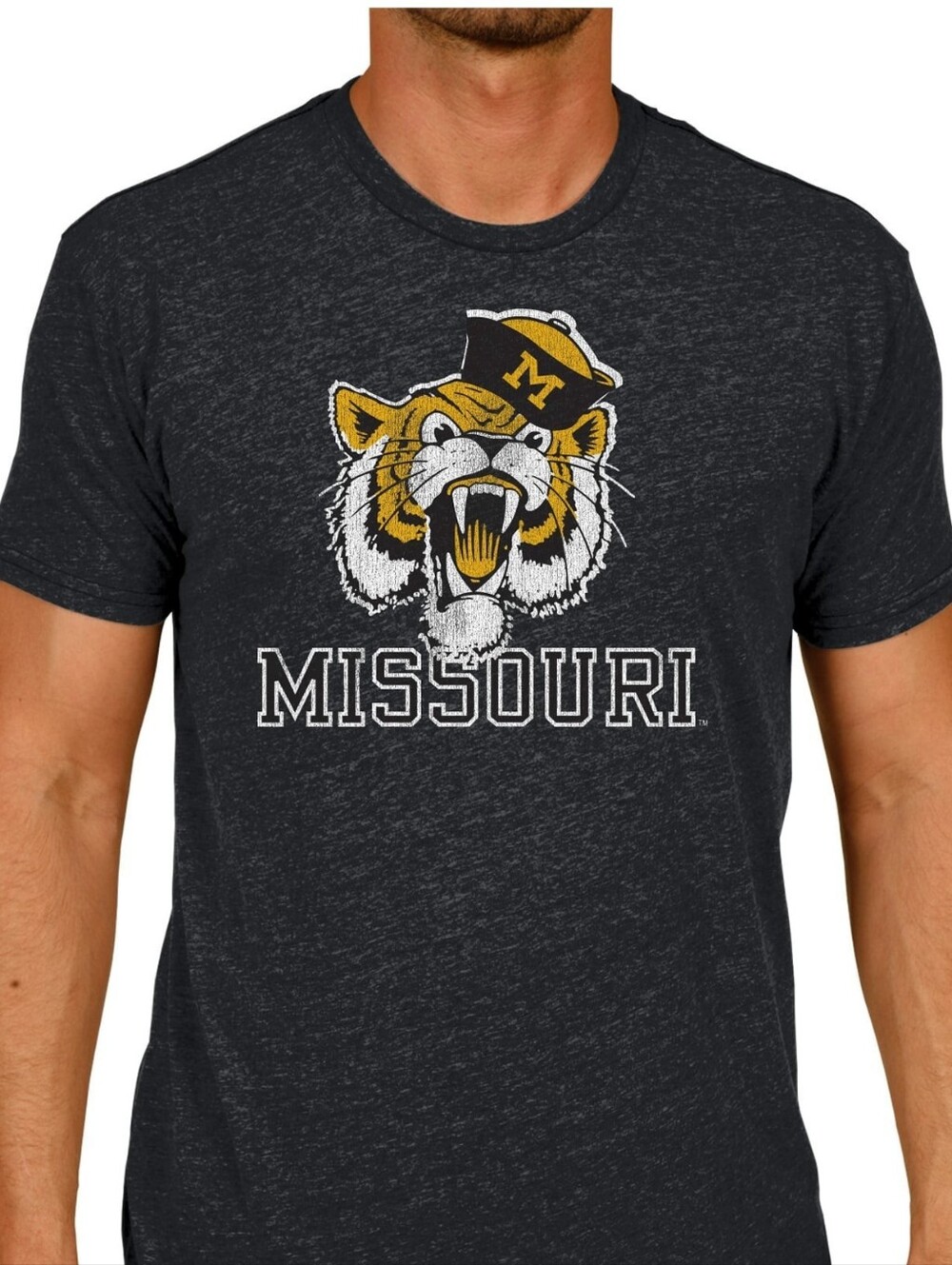 Missouri Tigers 47' Vintage Inspired Black Graphic Tee 100% Cotton